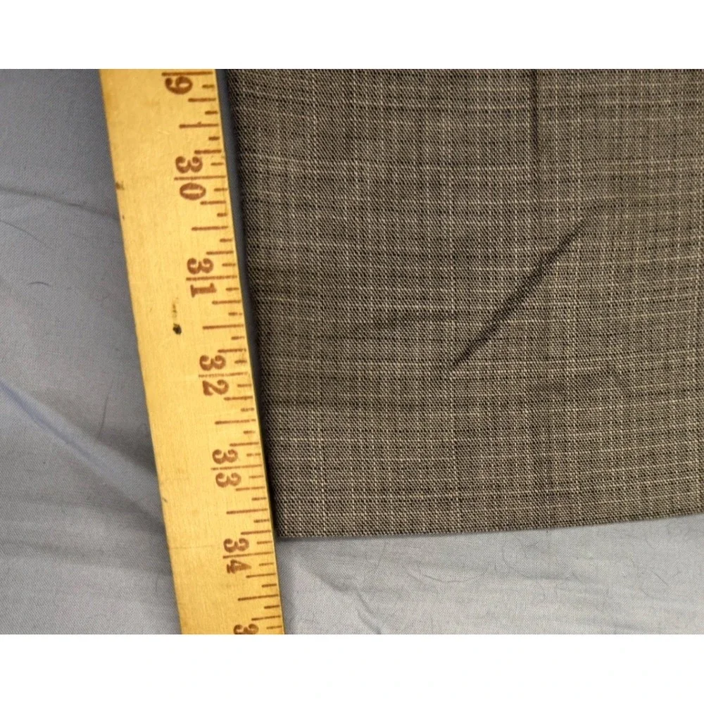 Ralph Lauren Mens Brown Glen Plaid Pleated Dress Pants 36W x 34L Trousers
